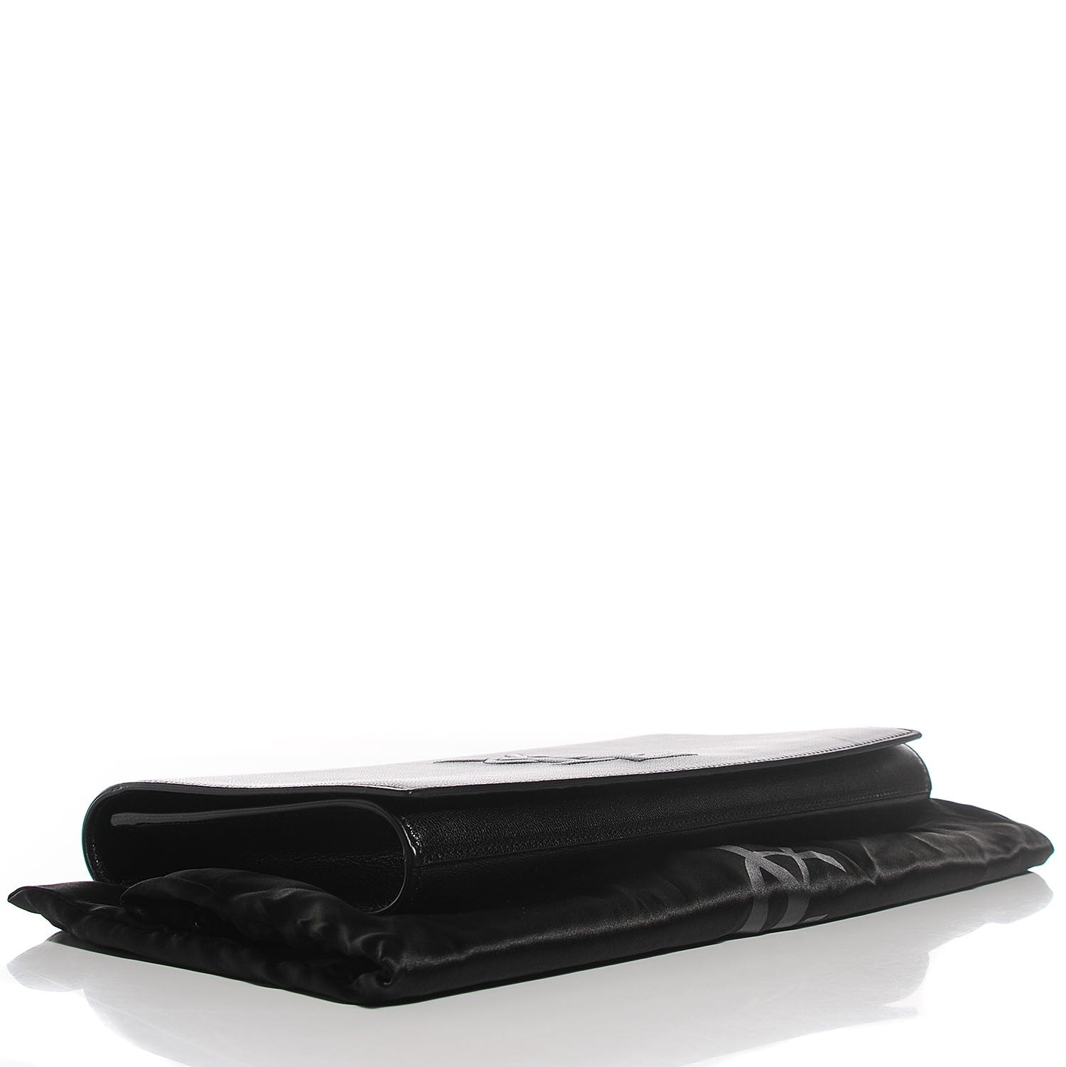 Saint Laurent Calfskin Monogram Large Belle De Jour Clutch Black 4 of 7