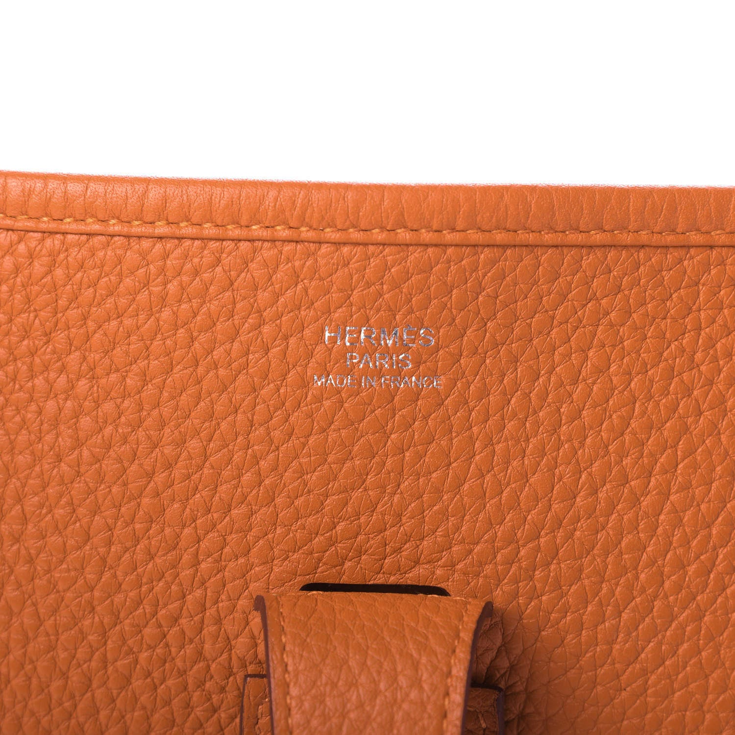 Hermes Taurillon Clemence Evelyne III GM Orange 6 of 13