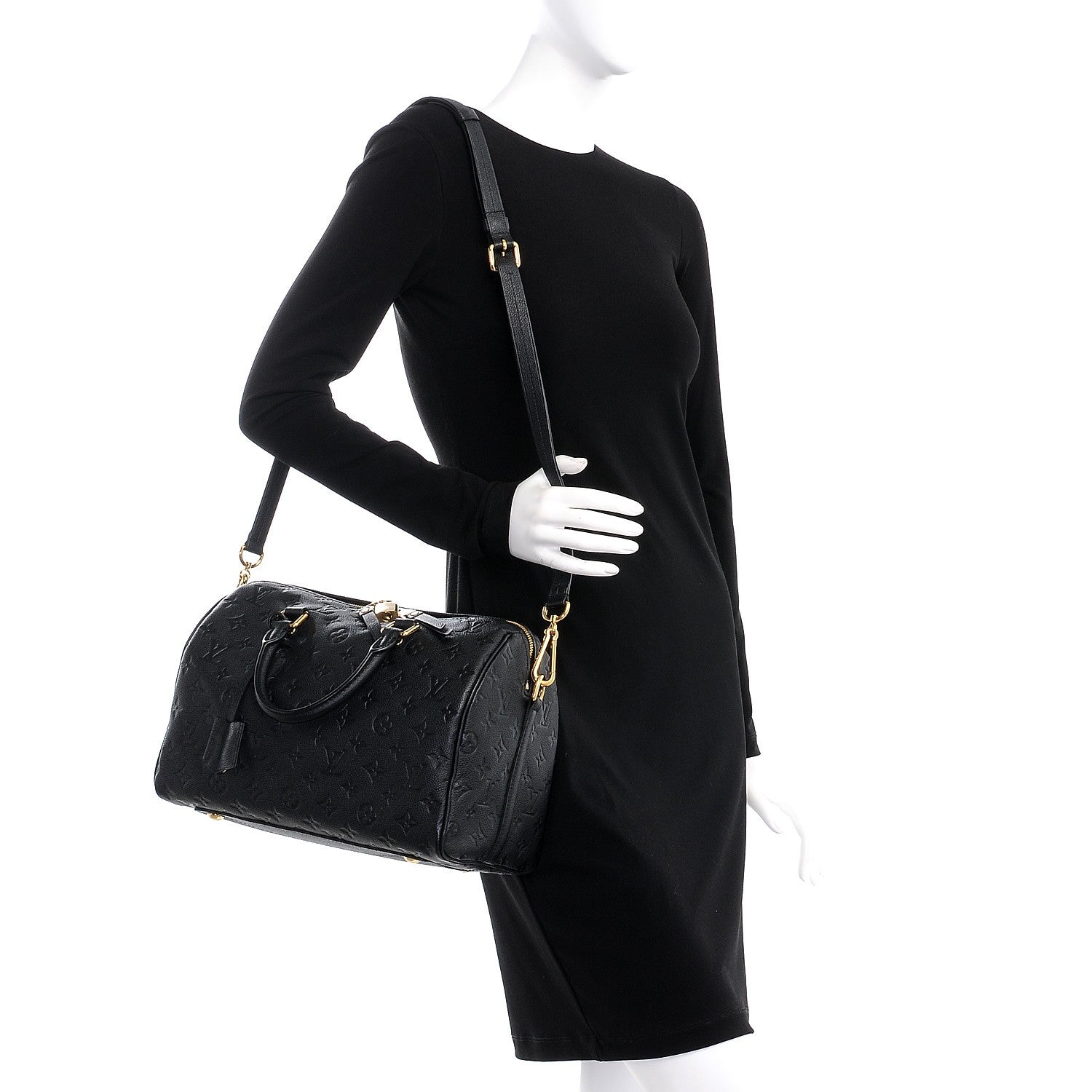 Louis Vuitton Empreinte Speedy Bandouliere 30 Black 2 of 8