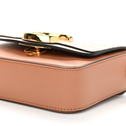 Chloe Calfskin Crocodile Embossed Mini C Double Carry Cement Pink 10 of 10