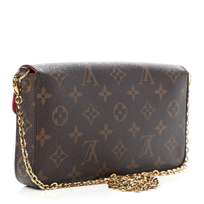 Louis Vuitton Monogram Pochette Felicie Chain Wallet Fuchsia 4 of 11