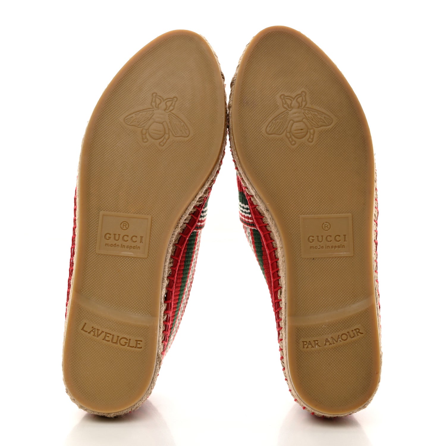 Gucci Canvas Stripe Sabela Womens Espadrilles 36 Red Green 5 of 9