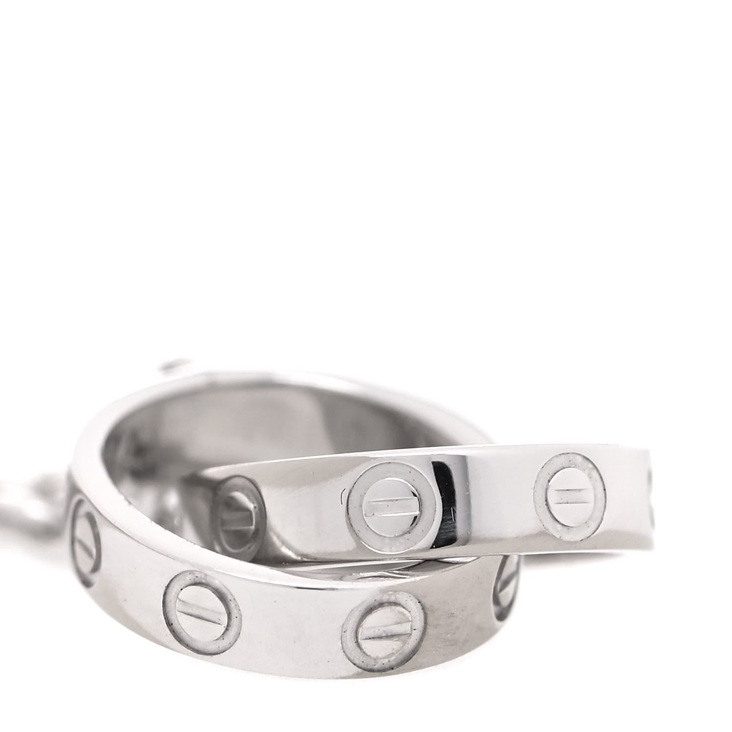 Cartier 18K White Gold Interlocking LOVE Bracelet 3 of 8