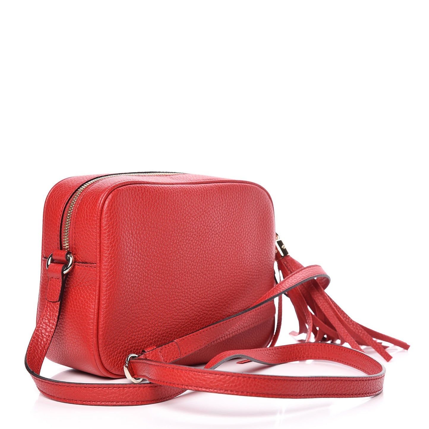 Pebbled Calfskin Small Soho Disco Bag Tabasco Red