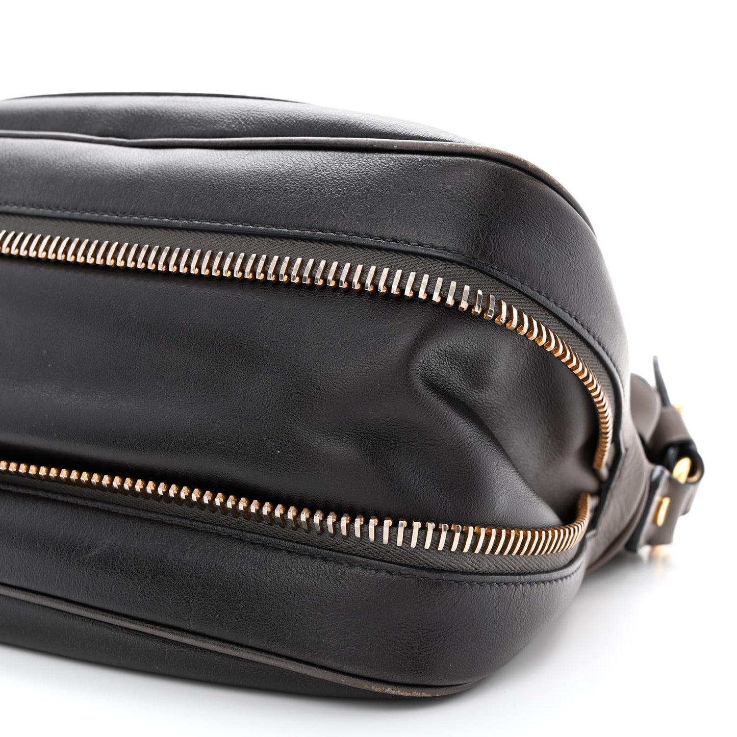 Grained Calfskin Medium Shaded Jennifer Crossbody Bag Brown