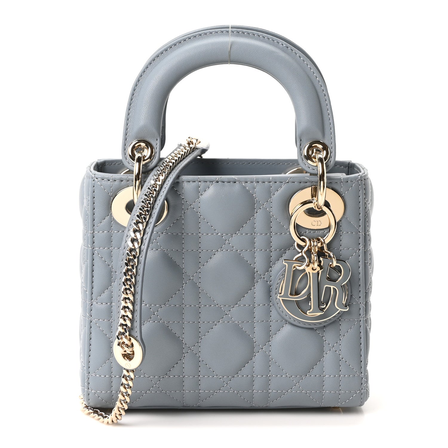 Christian Dior Lambskin Cannage Mini Lady Dior Cloud Blue 1 of 10