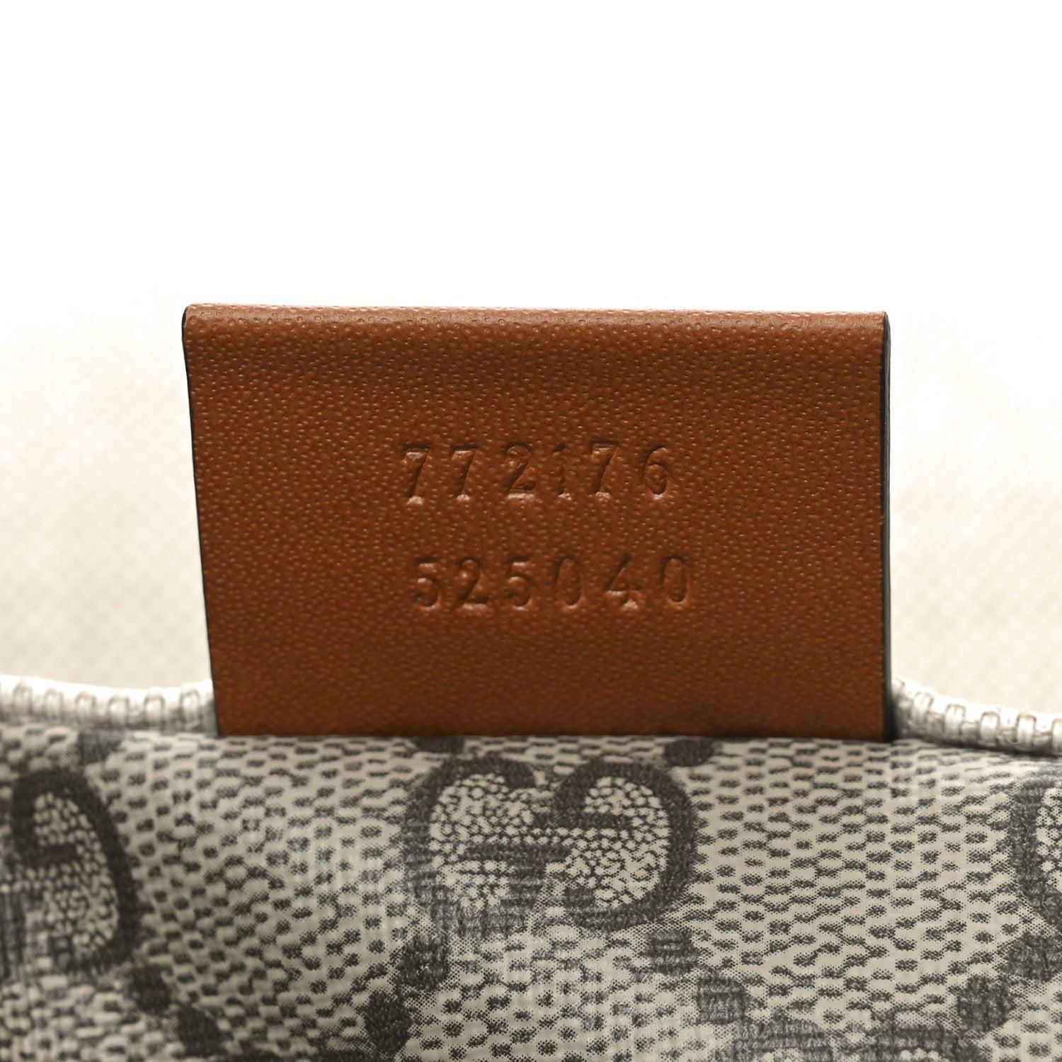 Gucci Canvas Calfskin Logo Print Large Tote Bag Brown 9 of 12