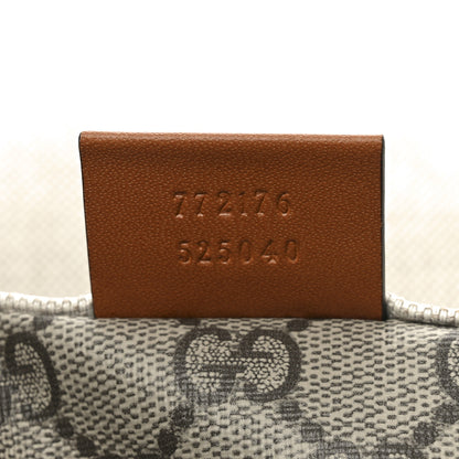 Gucci Canvas Calfskin Logo Print Large Tote Bag Brown 9 of 12