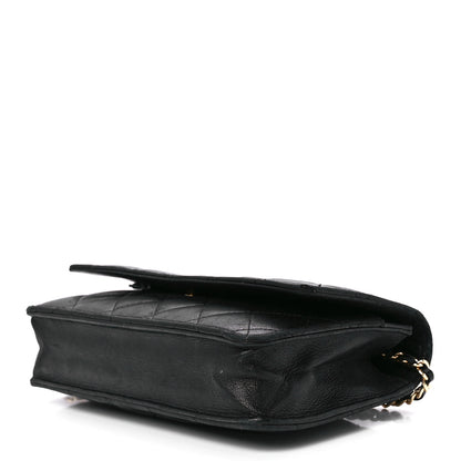Chanel Lambskin Quilted Wallet On Chain WOC Black 10 of 12