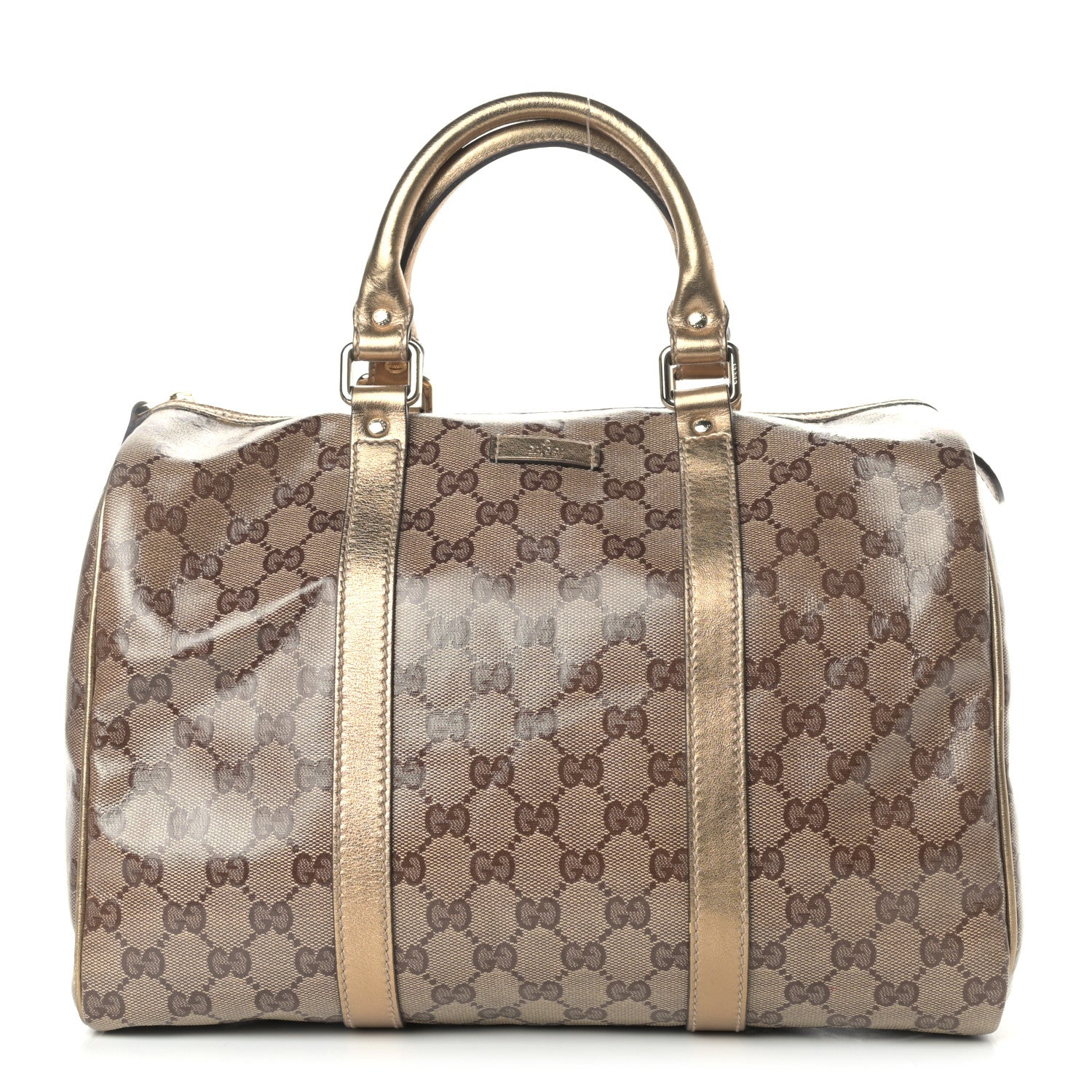 Gucci Crystal Monogram Medium Joy Boston Bronze 1 of 12