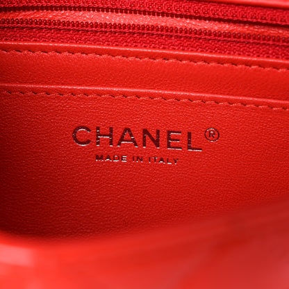 Chanel Patent Calfskin Quilted Mini Rectangular Flap Red 6 of 9