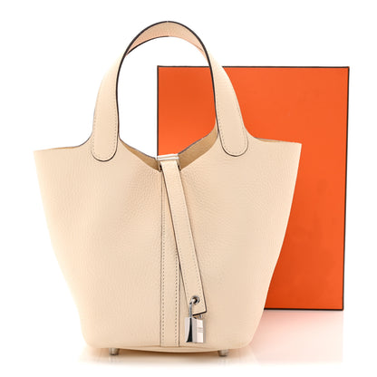 Hermes Taurillon Clemence Picotin Lock Nata 12 of 12
