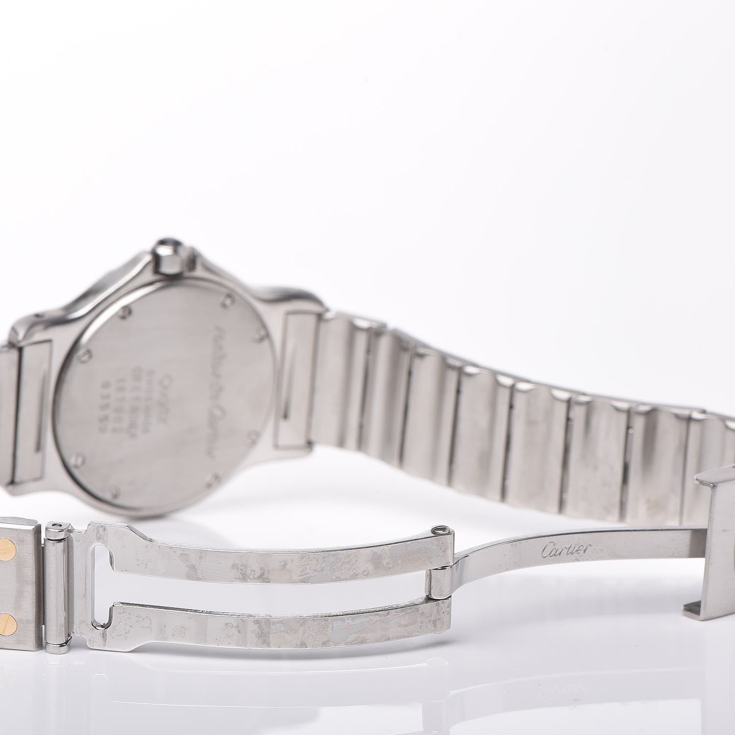 Cartier Stainless Steel 18K Yellow Gold 29mm Santos Octagon Quartz Watch 7 of 10