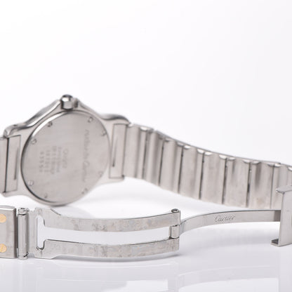 Cartier Stainless Steel 18K Yellow Gold 29mm Santos Octagon Quartz Watch 7 of 10