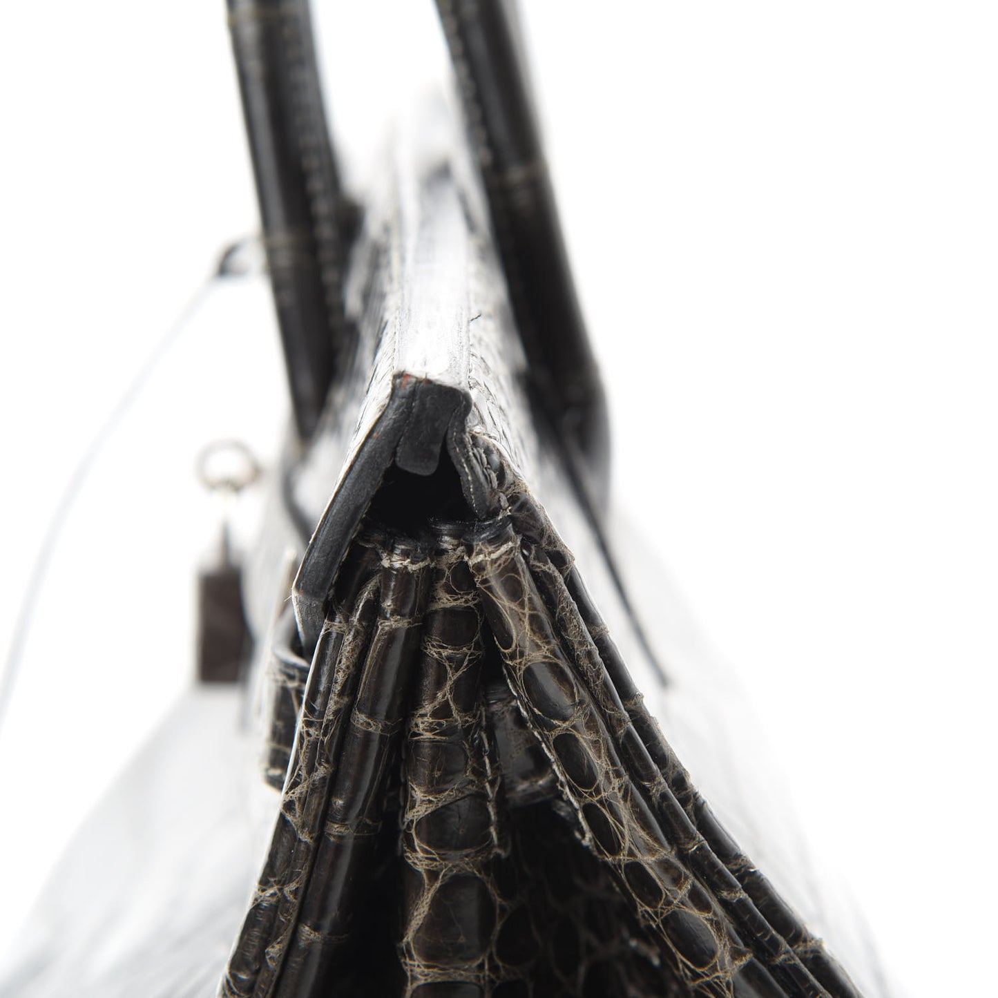Shiny Porosus Crocodile Birkin 40 Graphite