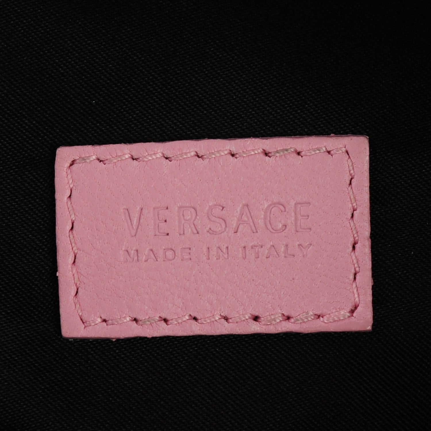 Versace Calfskin Medium Palazzo Fringe Crossbody Bag Pink 6 of 6