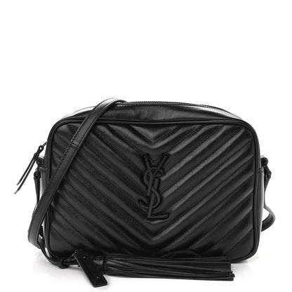 Saint Laurent Calfskin Matelasse Monogram Lou Camera Bag Black 1 of 9