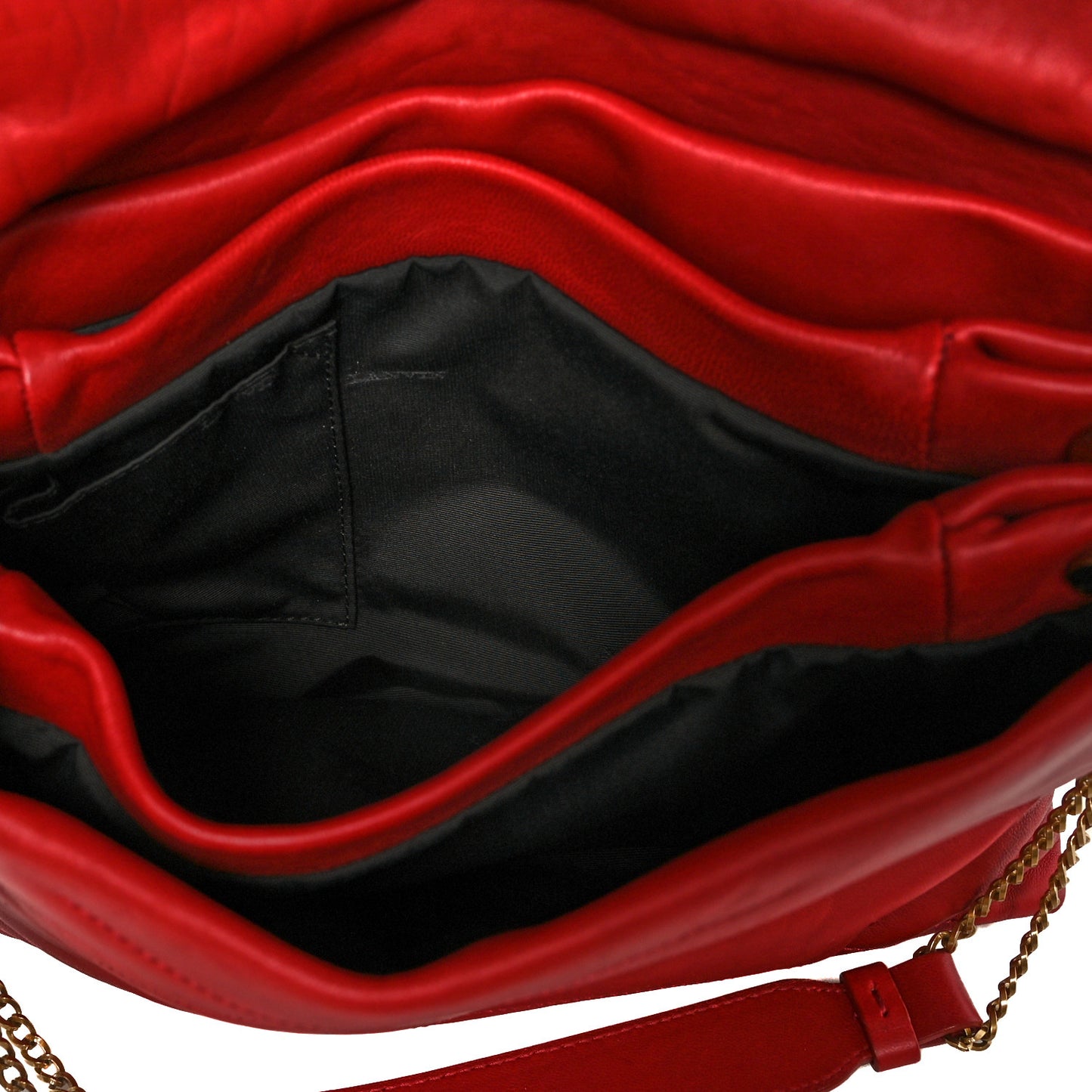 Lambskin Quilted Medium Sugar Flap Shoulder Bag Red