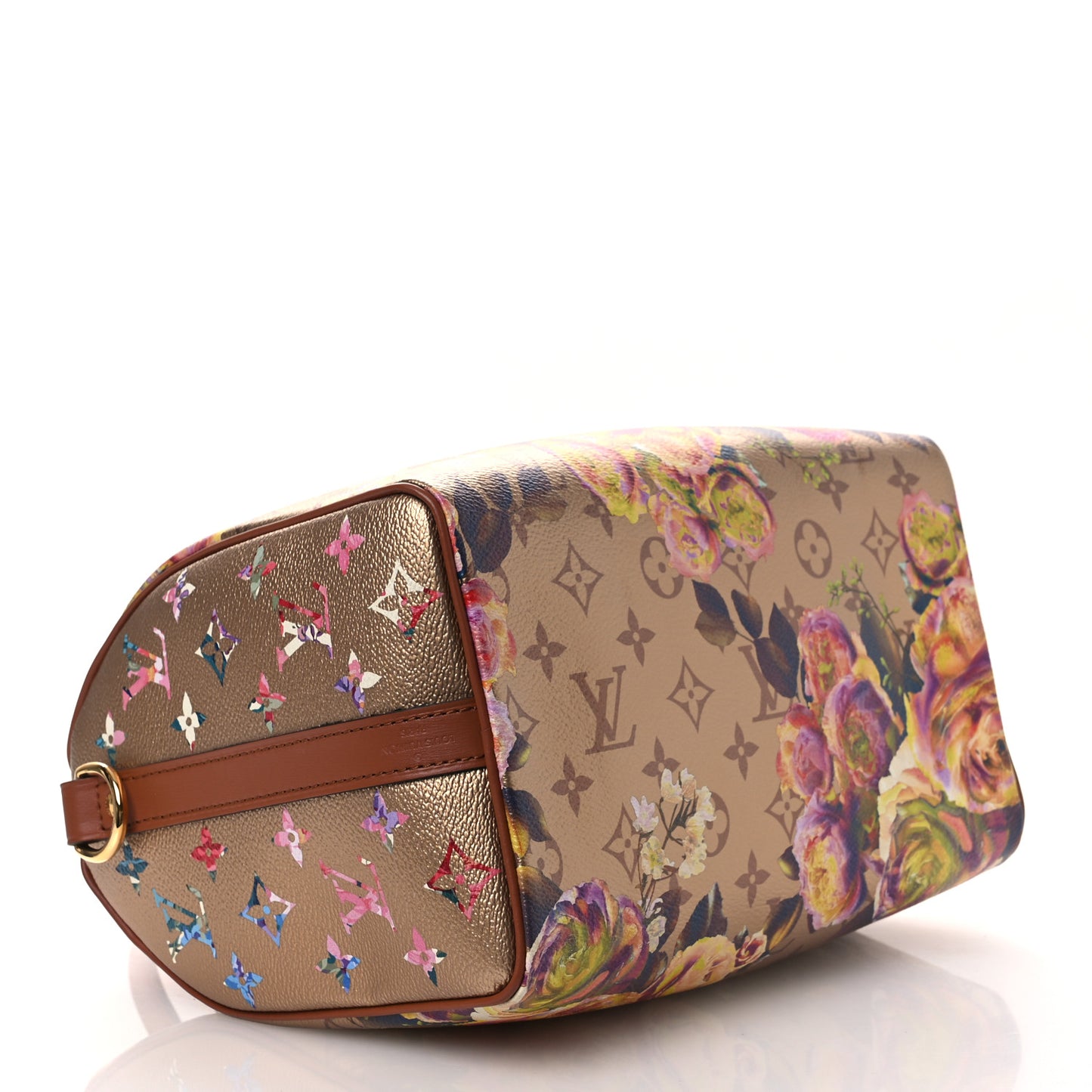 Metallic Monogram LV Garden Speedy Bandouliere 25 Gold