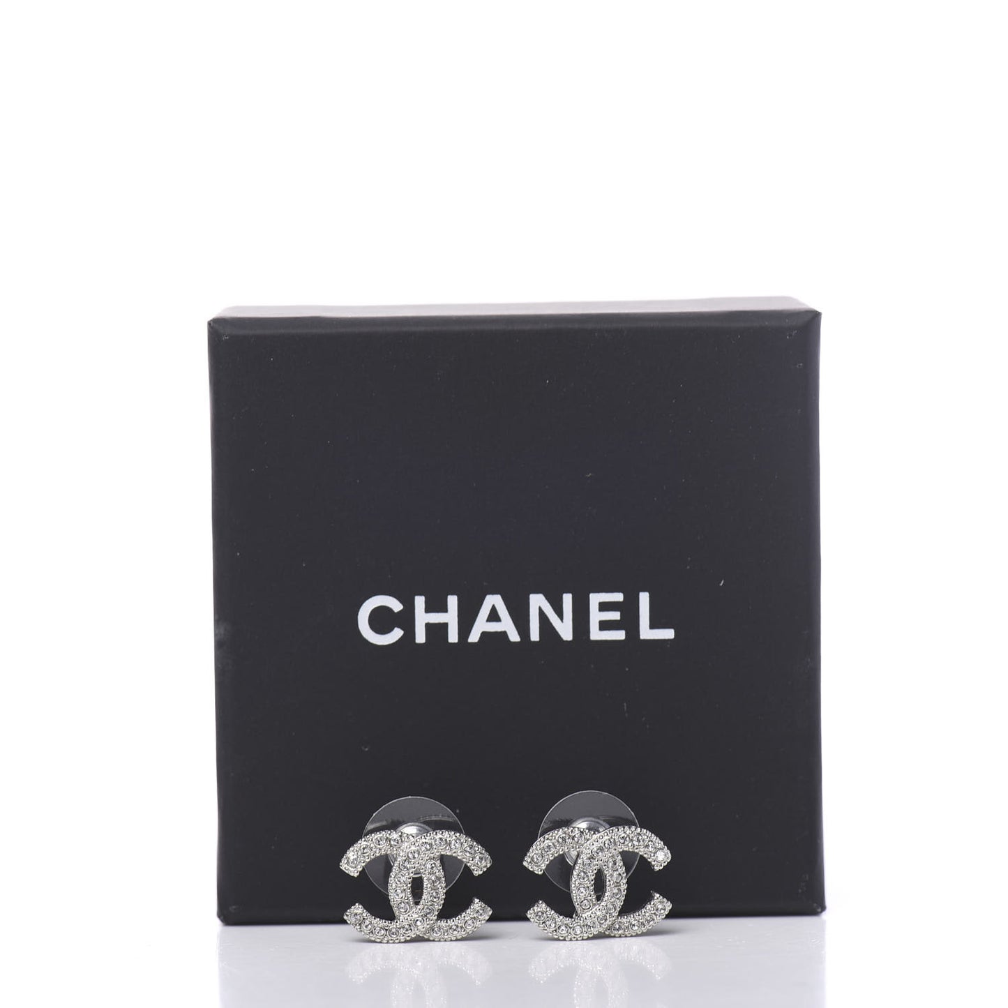 Crystal CC Earrings Silver