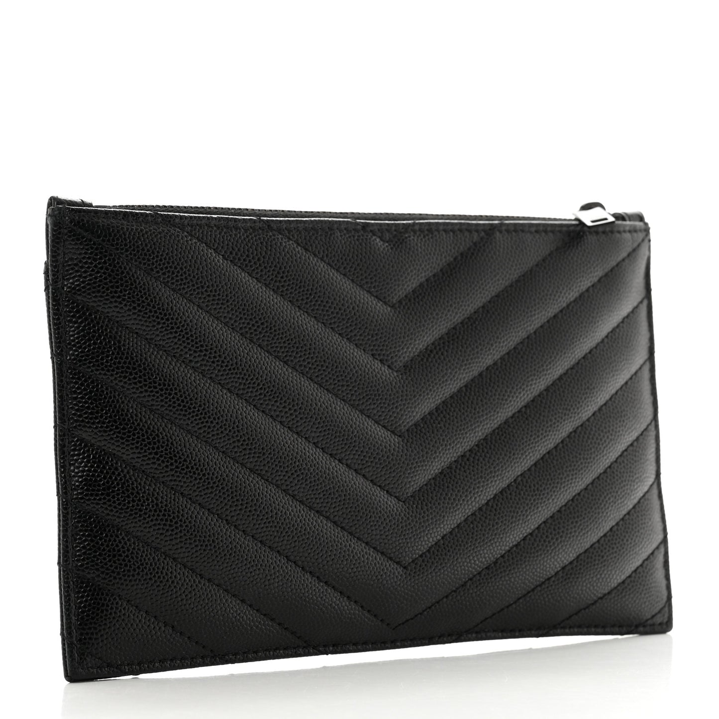 Grain De Poudre Chevron Monogram Bill Pouch Black