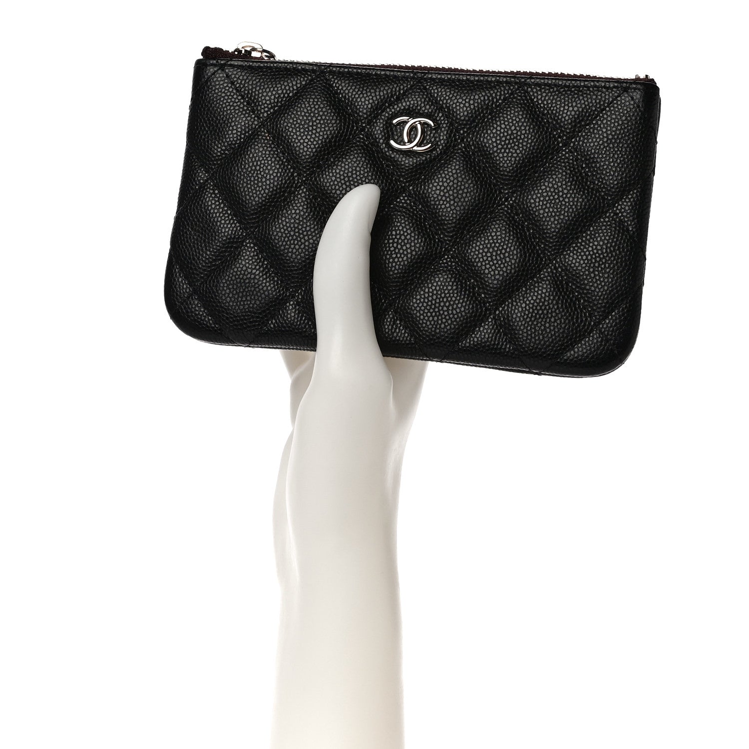 Chanel Caviar Quilted Small Cosmetic Case Black 2 of 10