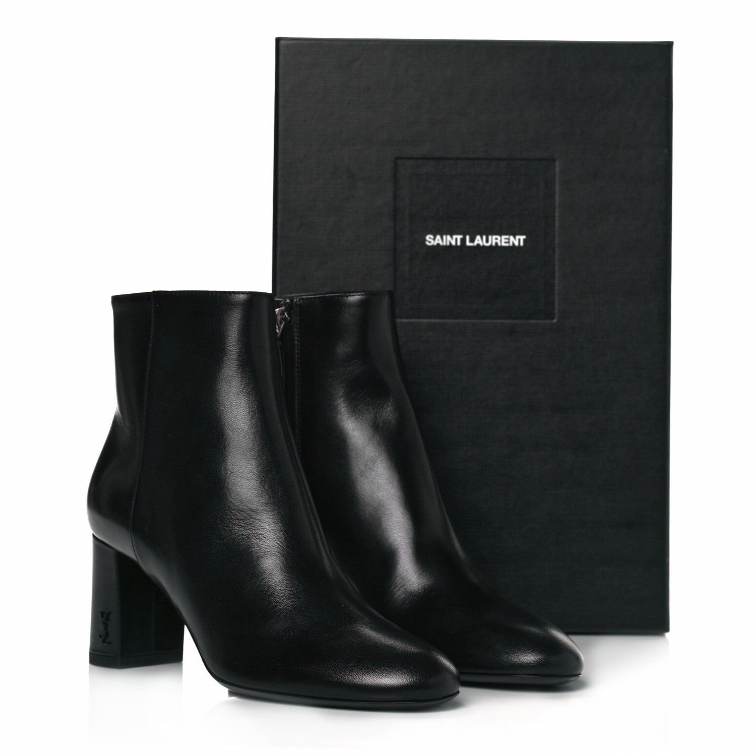 Saint Laurent Calfskin Loulou 70 Ankle Boots 35.5 Black 8 of 8