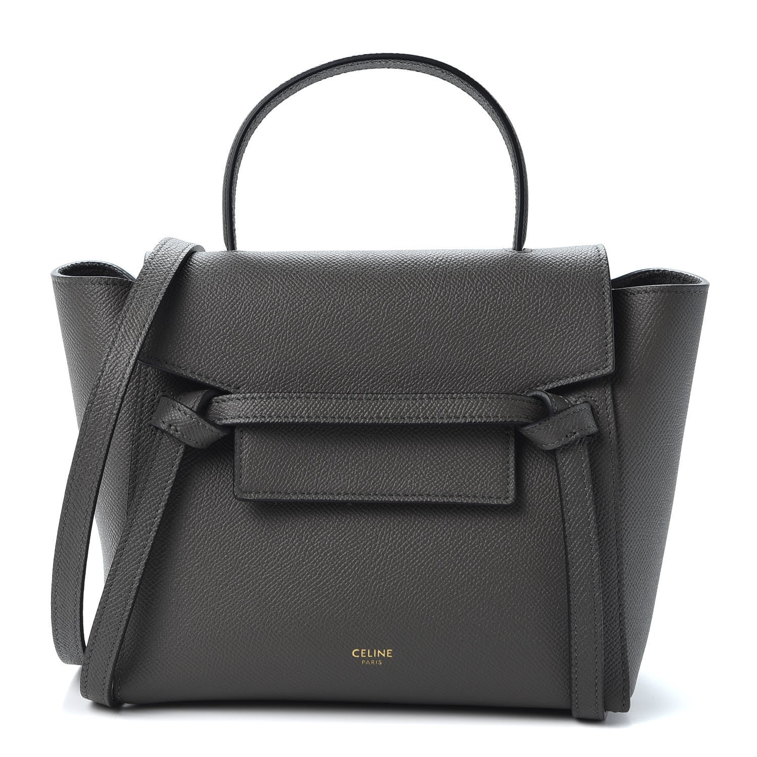 Celine Grained Calfskin Nano Belt Bag Grey 1 of 10