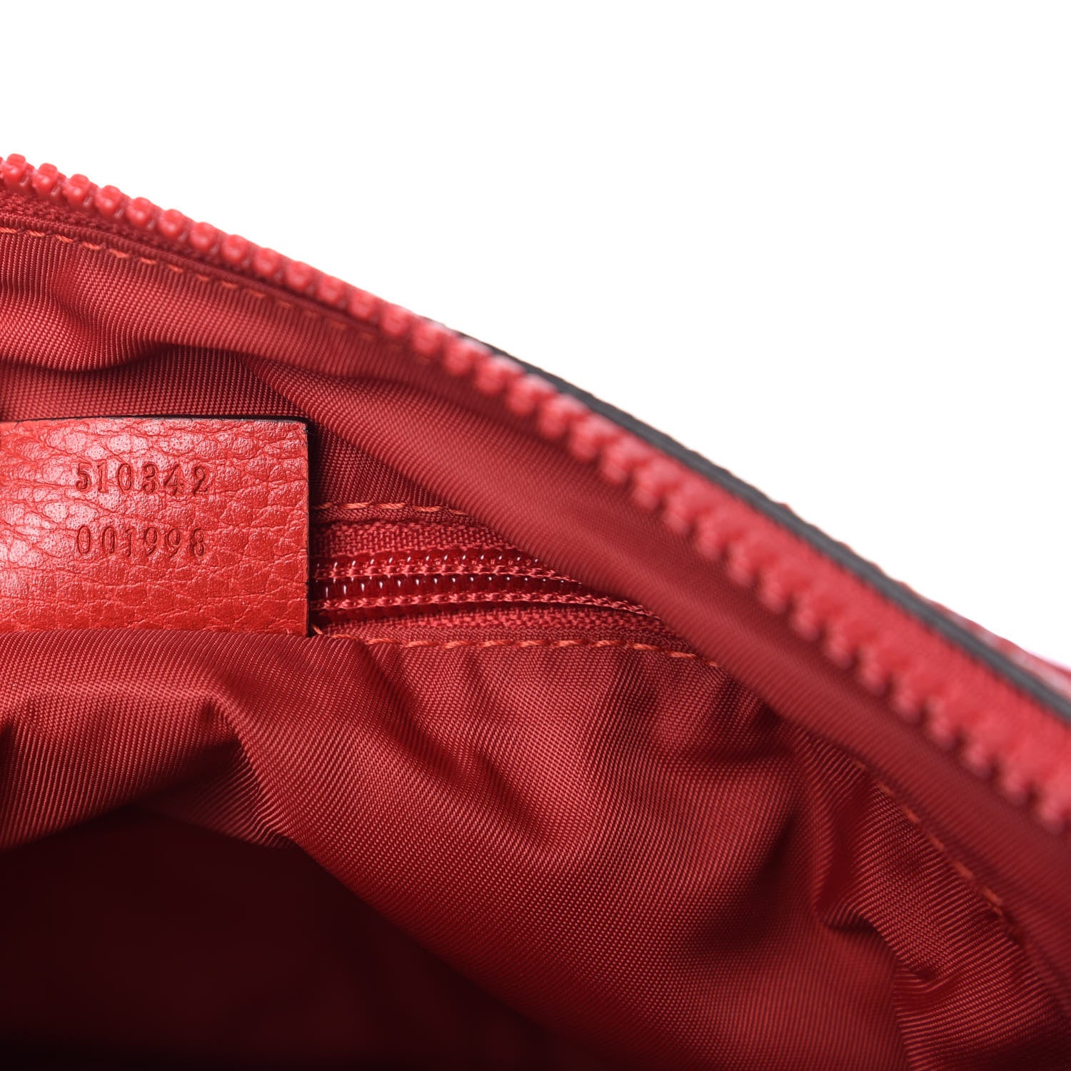 Gucci Nylon Monogram Dollar Calfskin Flat Messenger Bag Vibrant Red 9 of 10