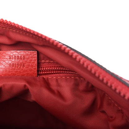Gucci Nylon Monogram Dollar Calfskin Flat Messenger Bag Vibrant Red 9 of 10