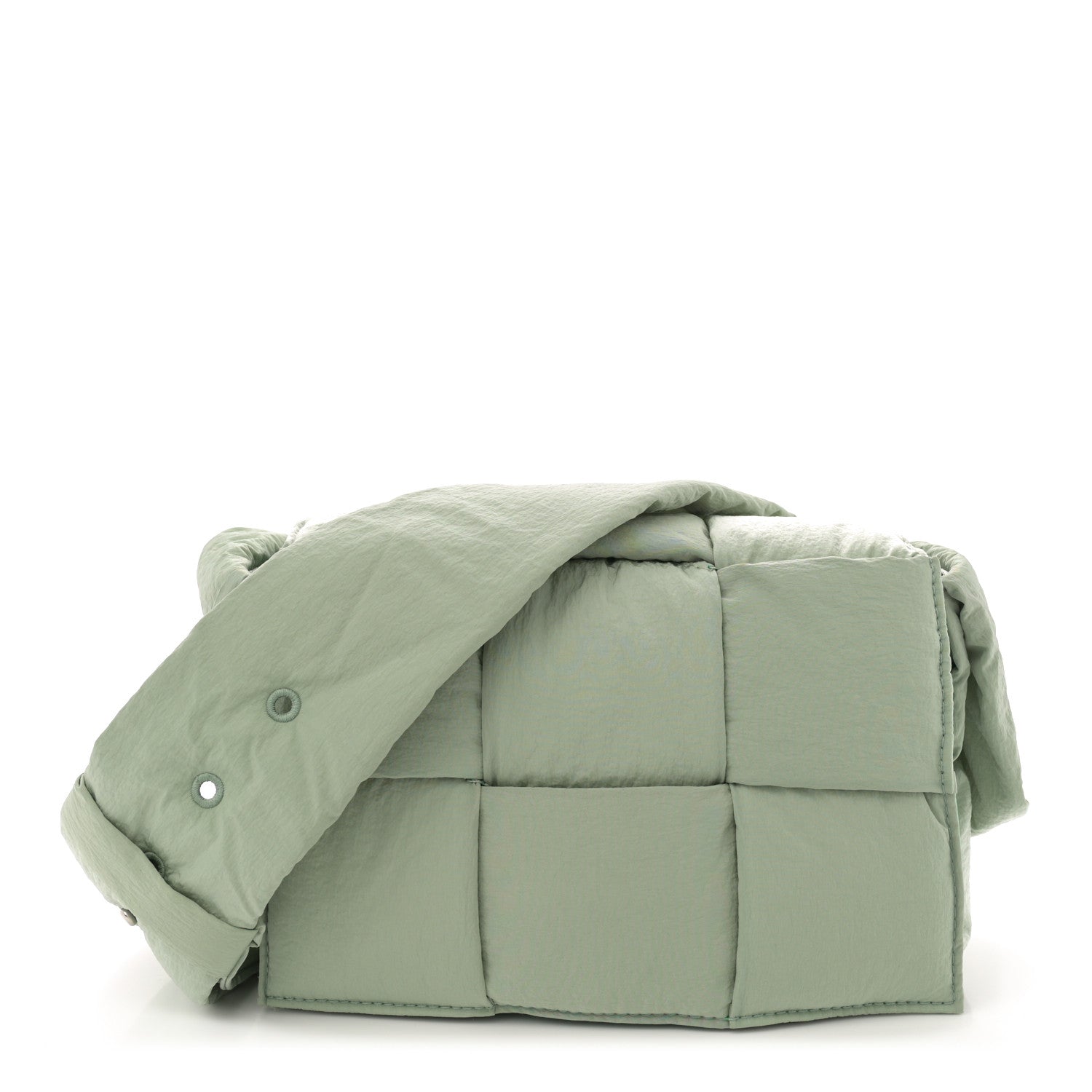 Bottega Veneta Nylon Intrecciato Padded Tech Candy Cassette Bag New Sauge 1 of 9