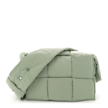 Bottega Veneta Nylon Intrecciato Padded Tech Candy Cassette Bag New Sauge 1 of 9