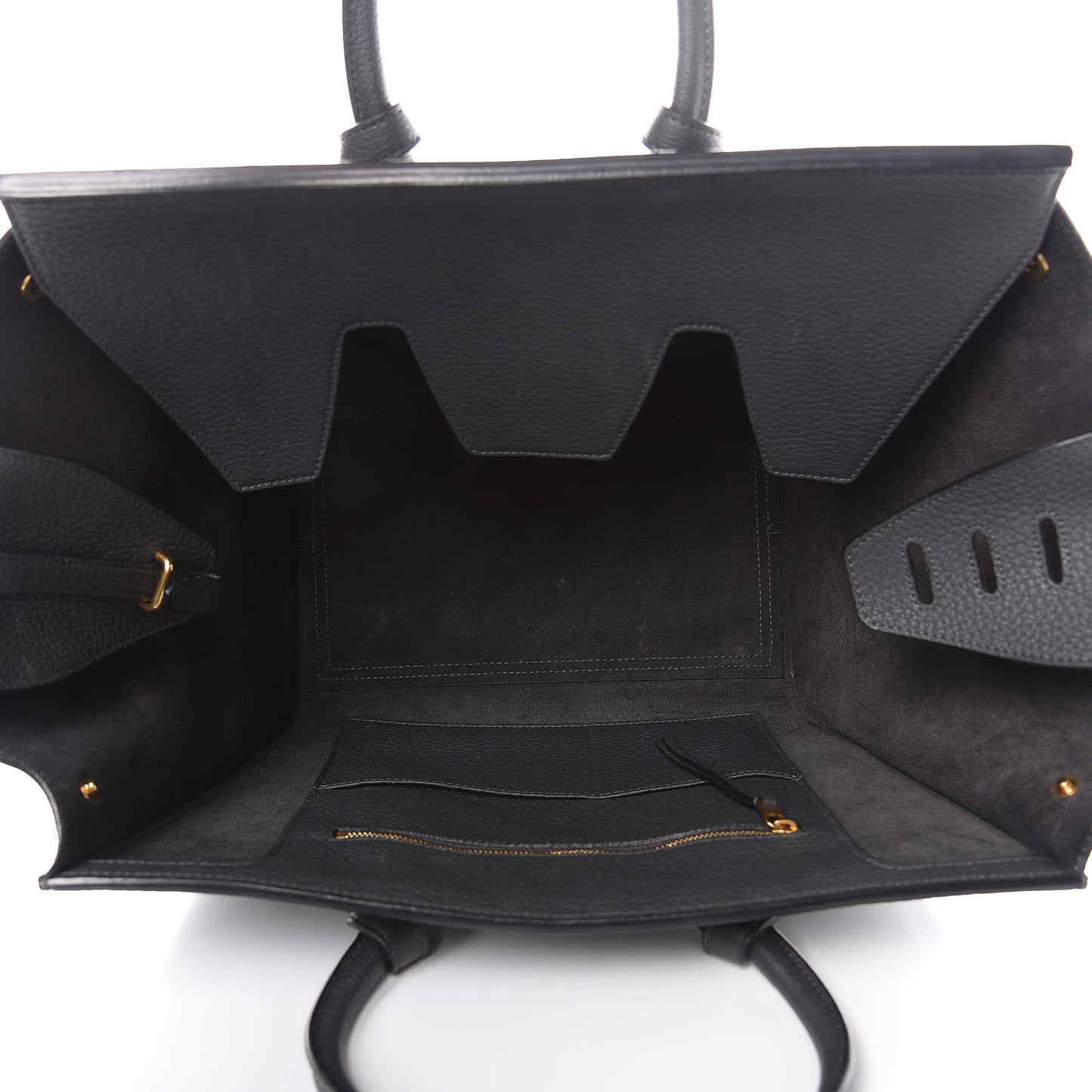 Crisped Calfskin Medium Tie Knot Tote Anthracite