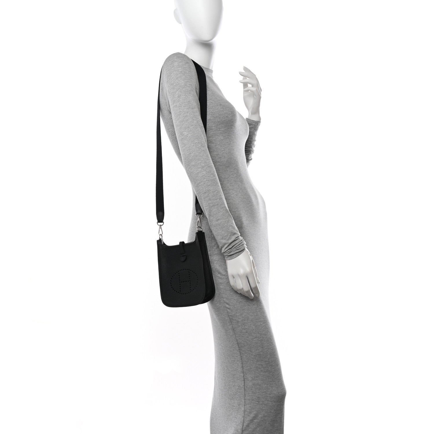 Hermes Taurillon Clemence Evelyne TPM Black 2 of 11