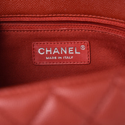 Chanel Caviar Quilted Small Coco Handle Flap Dark Red 7 of 11