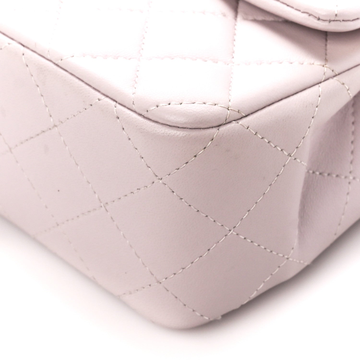 Chanel Lambskin Quilted Mini Rectangular Flap Light Purple 11 of 12