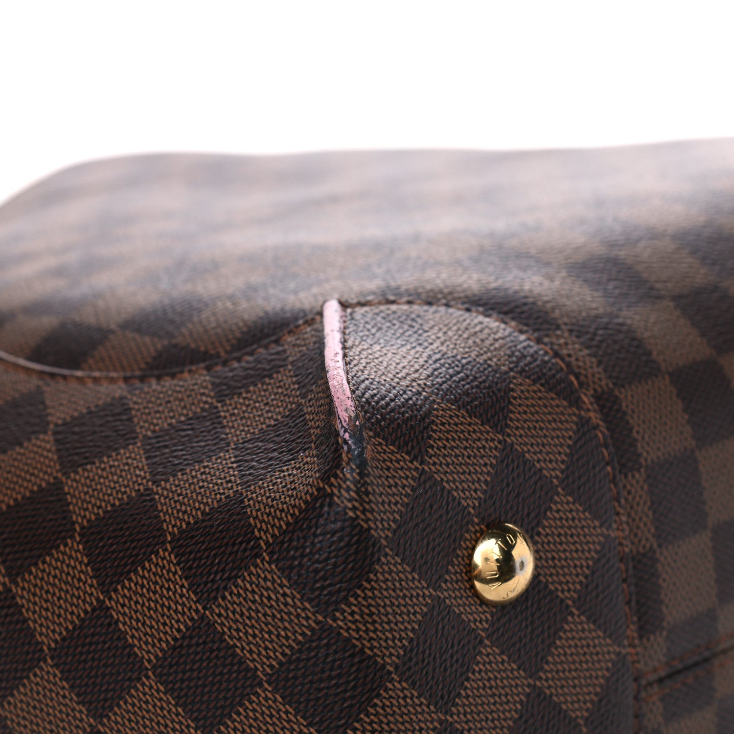Louis Vuitton Damier Ebene Caissa Hobo Rose Ballerine 8 of 11