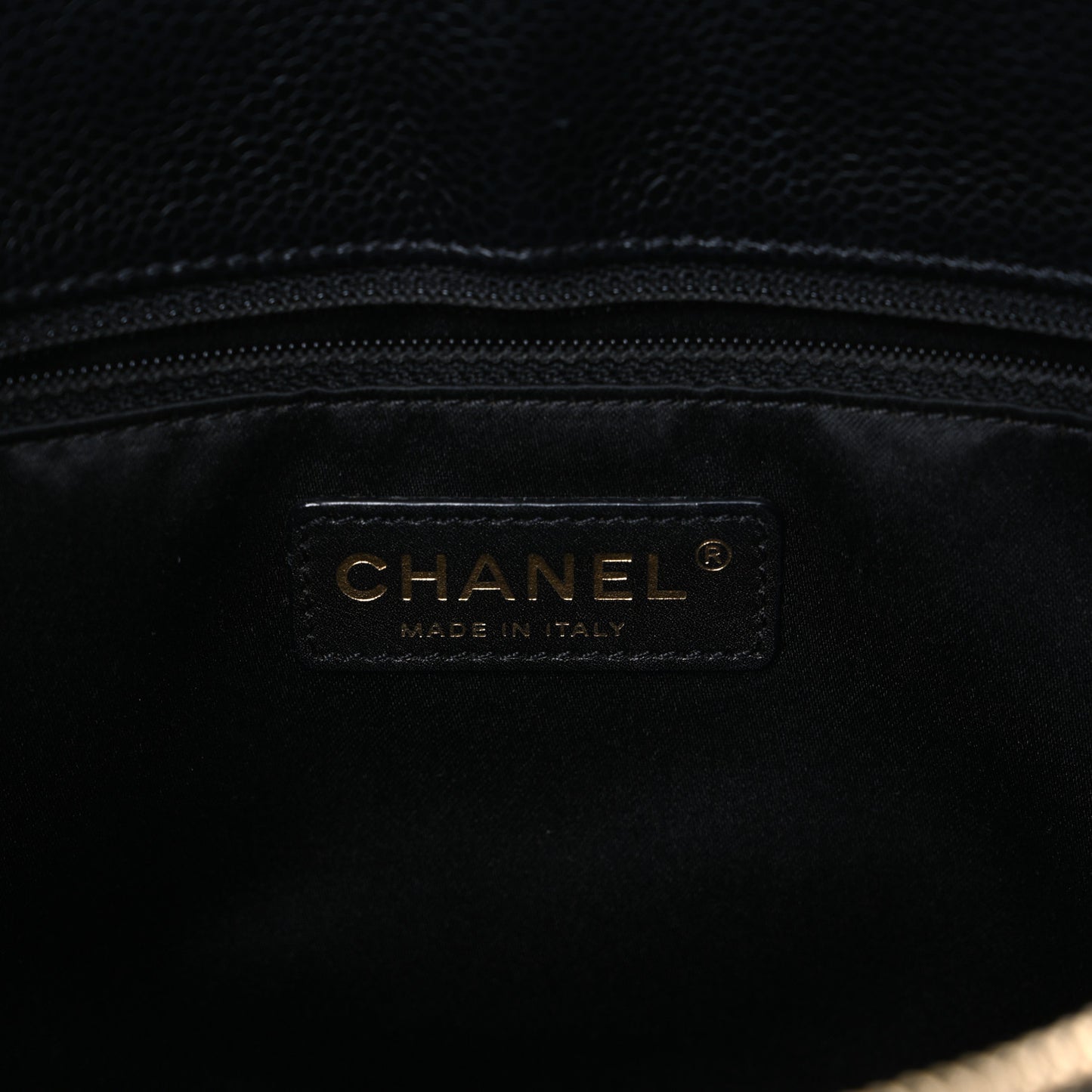 Caviar Quilted Grand Shopping Tote GST Black