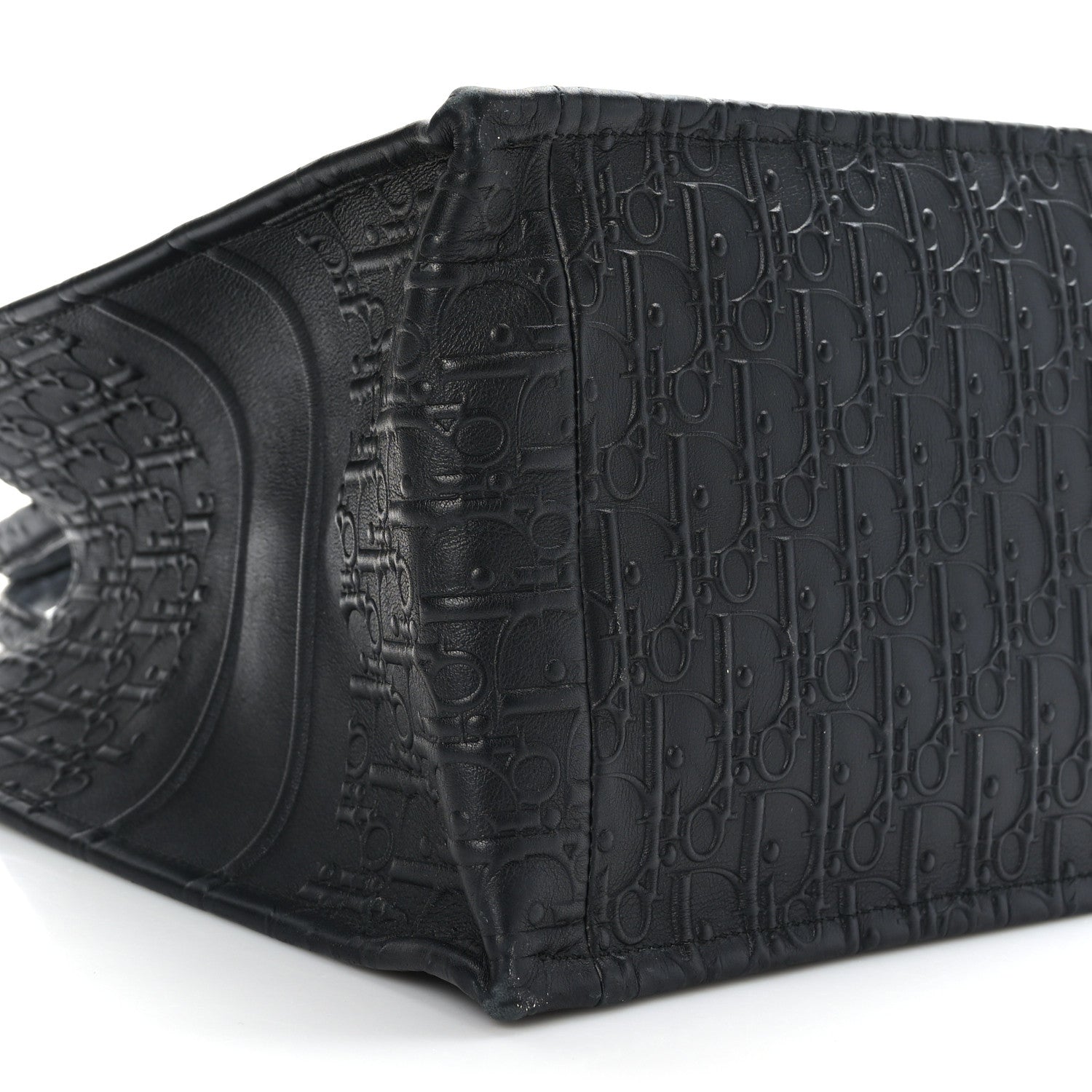 Christian Dior Oblique Calfskin Embossed Medium Book Tote Black 7 of 8
