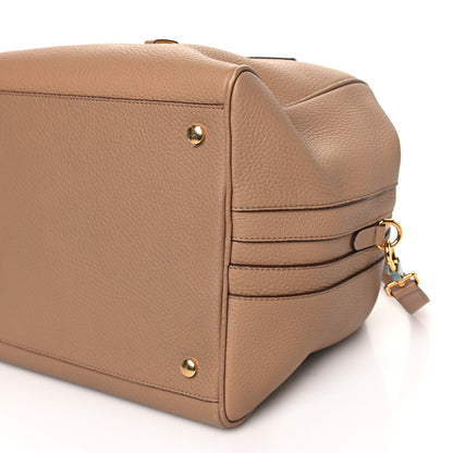 Burberry Grainy Calfskin Medium Cube Bowling Bag Biscuit 10 of 10