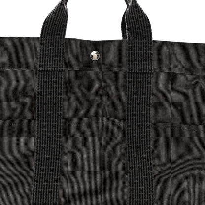 Hermes Canvas Herline MM Tote Grey 7 of 9