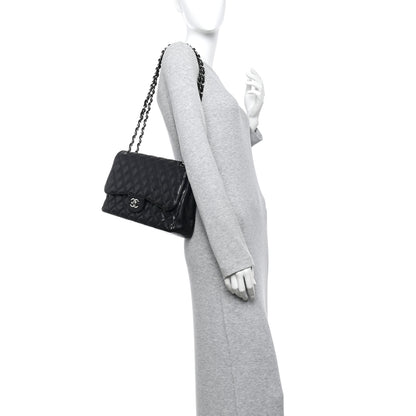 Chanel Caviar Quilted Jumbo Double Flap Black 2 of 14