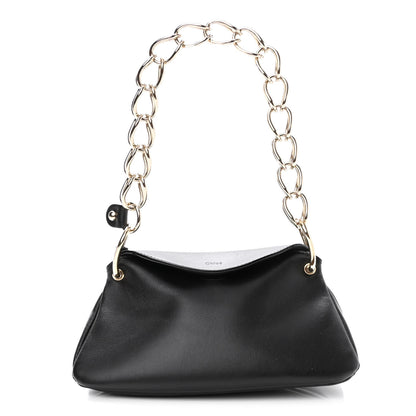 Chloe Shiny Calfskin Mini Juana Shoulder Bag Black 1 of 10