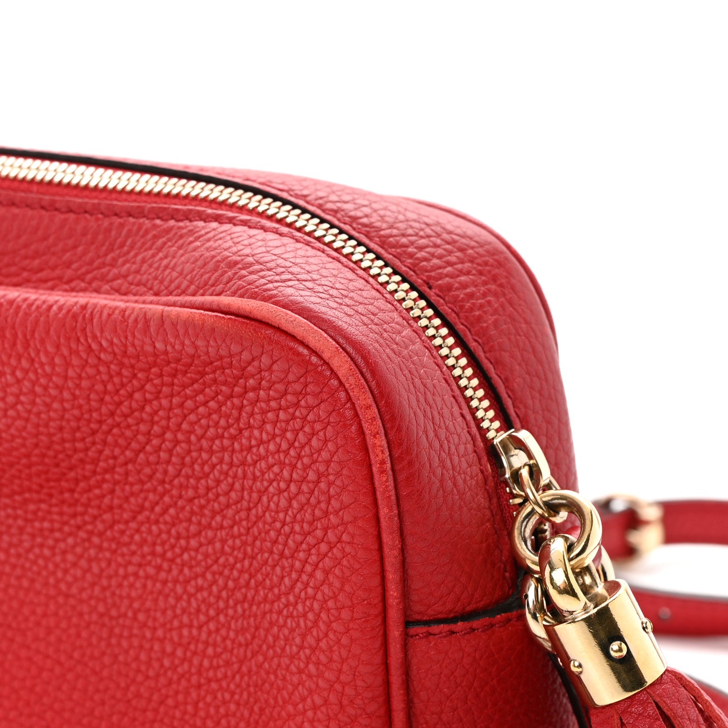 Gucci Pebbled Calfskin Small Soho Disco Bag Tabasco Red 14 of 17