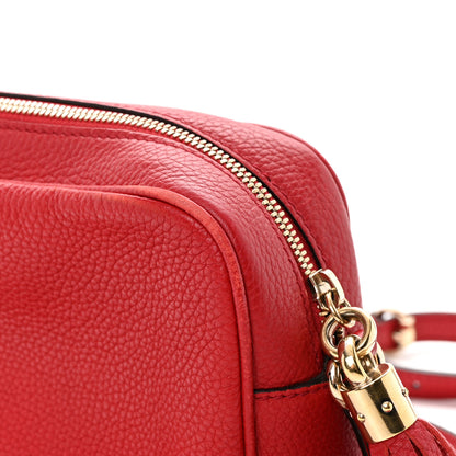 Gucci Pebbled Calfskin Small Soho Disco Bag Tabasco Red 14 of 17