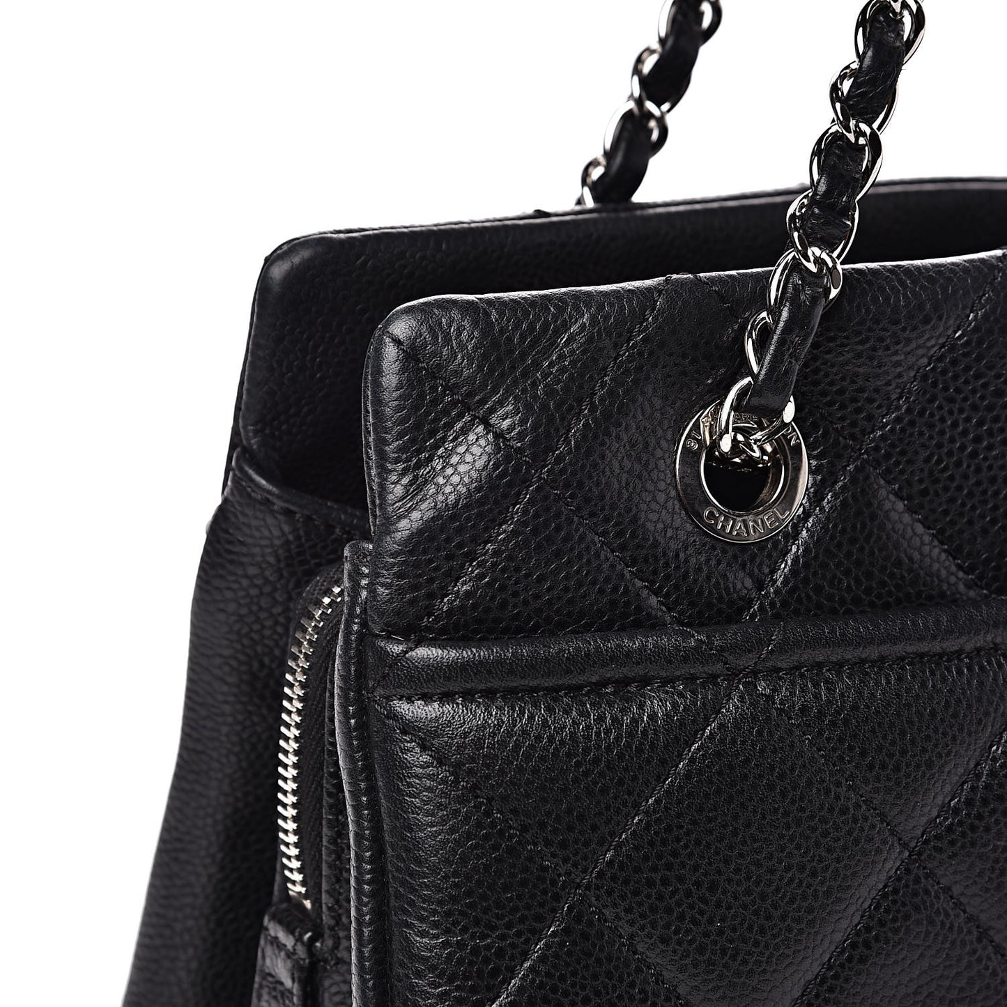Caviar Quilted Timeless CC Soft Tote Black
