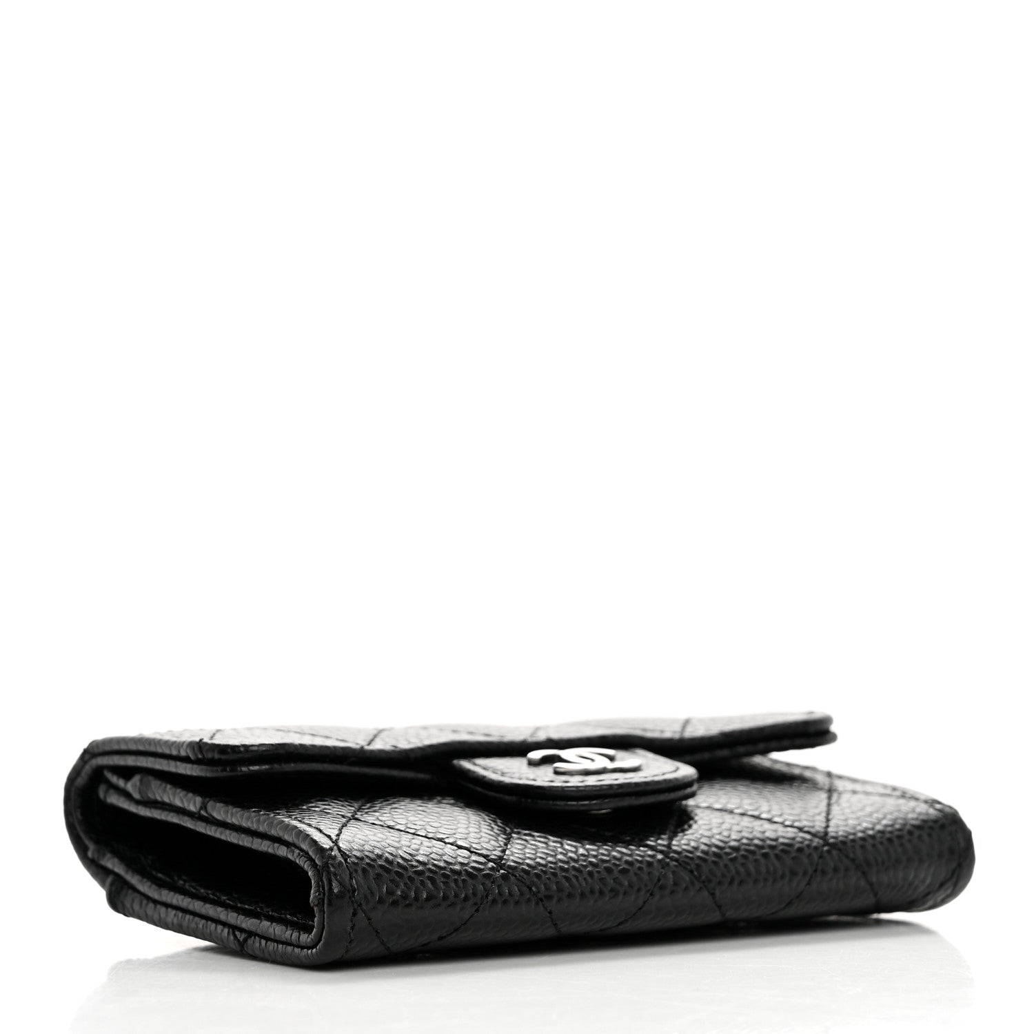 Chanel Caviar Quilted Flap Card Holder Wallet Black 4 of 9