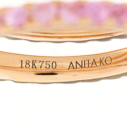 Anita Ko 18K Rose Gold Pink Sapphire Coil Ring 54 6.75 4 of 4