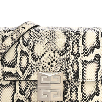 Givenchy Calfskin Snake Embossed Small 4G Crossbody Black White 7 of 9