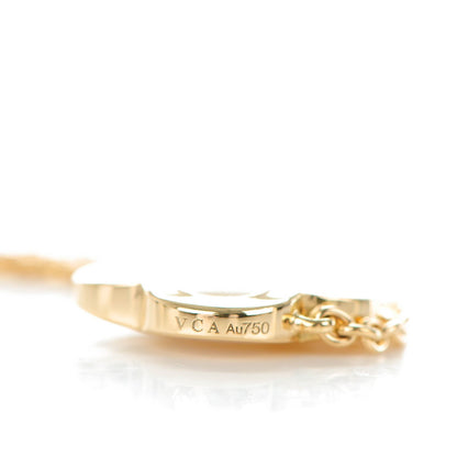 Van Cleef & Arpels 18K Yellow Gold Mother of Pearl Pure Alhambra Pendant Necklace 6 of 7